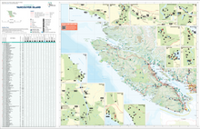 Load image into Gallery viewer, Vancouver Island - Provincial Parks Map &amp; Vistors Guide (BOX of 250 Maps)